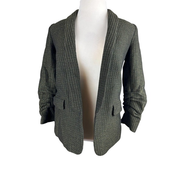 Veronica Beard Clay Shawl Lapel Boy Blazer Open Front Drape Tweed Wool Blend 6 - Picture 2 of 10